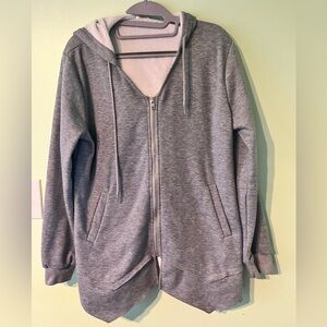 Zeagoo Zip Up Soft Gray Hoodie Jacket w/ pockets. M.